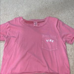 Pink crop top shirt